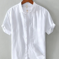 Мъжки ленени ризи , снимка 1 - Ризи - 44949568