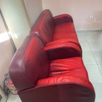 Естествена кожа, кресло (фотьойл) и диван в стил Арт Деко, снимка 5 - Дивани и мека мебел - 45283248