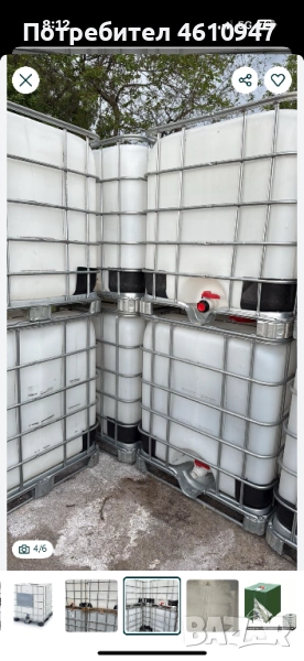 Бидони/Цистерни 1000 л-т. IBC HDPE 2, снимка 1