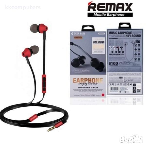 Handsfree Remax RM-610D 3.5 жак /Червен/ Баркод : 2402032, снимка 1