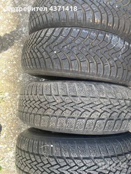 4 Зимни гуми 195/65/15  2бр.Dunlop и 2бр.Falken и 2 бр. джанти, снимка 1