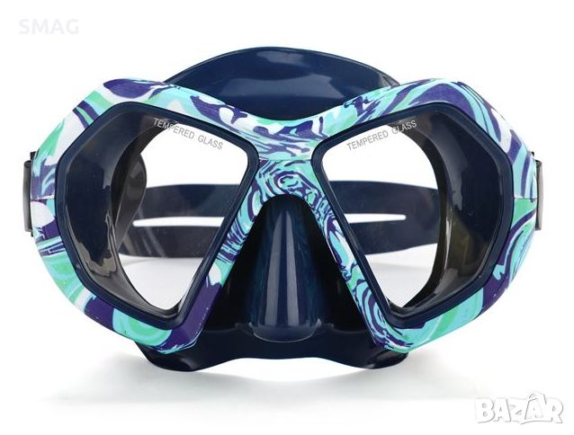 Морска маска за плуванесива Blue Light Blue Design Ripples 12+ години, снимка 1