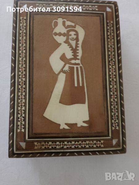     Кутия за бижута   Близкия изток, кутии с инкрустиран седеф от народното изкуство, дървена , снимка 1