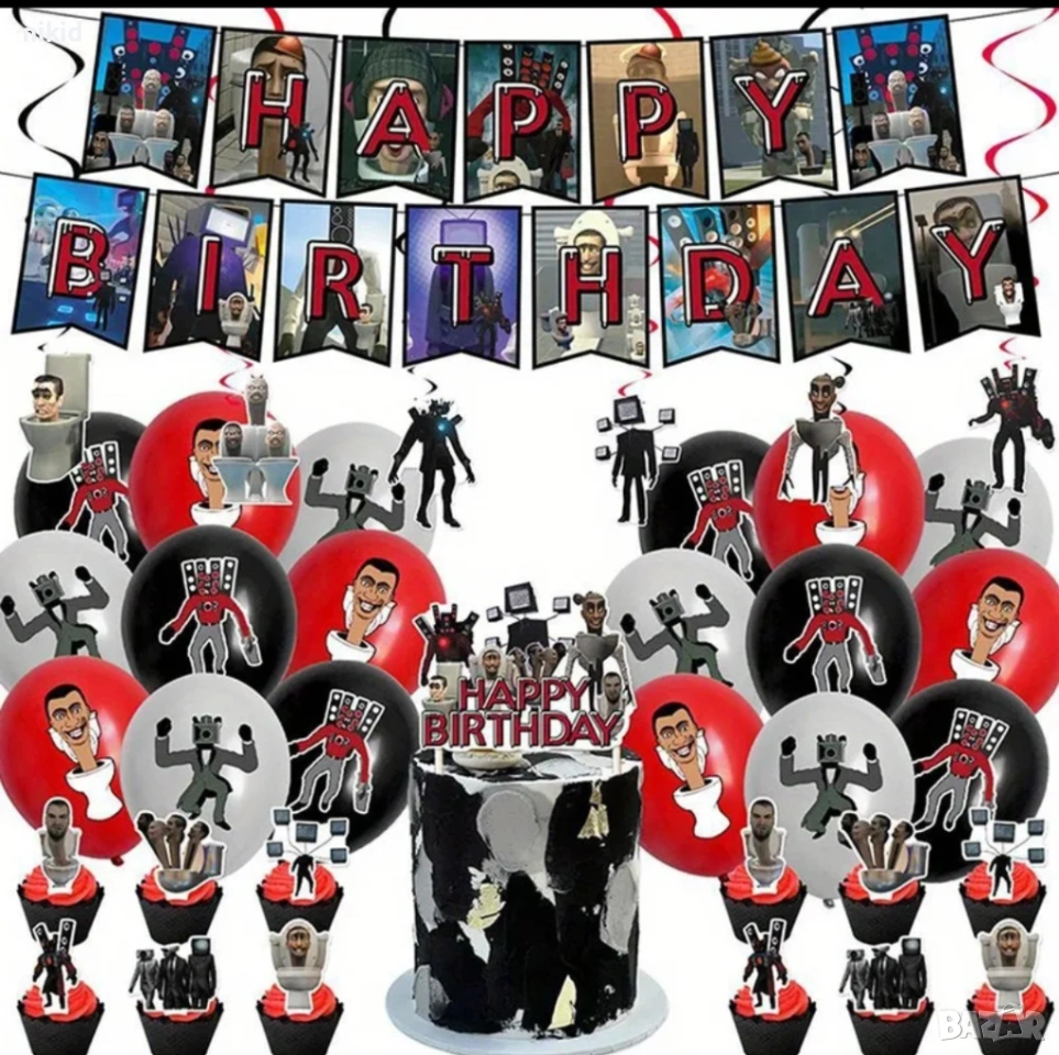 Skibidi Toilet Скибиди Тойлет vs тоалетна детски 5D гоблен диамантен картина мозайка схема камъчета, снимка 1