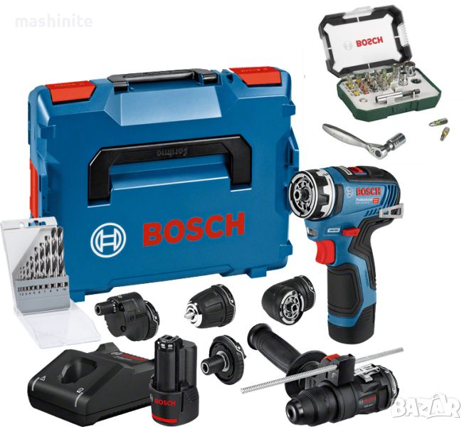 Акумулаторен винтоверт GSR 12V-35 FC GFA 12-H Full Set Bosch, снимка 1