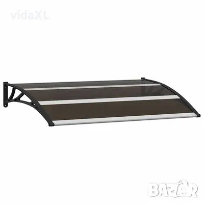 vidaXL Навес за врата черен 120x75 см PC(SKU:144823), снимка 1