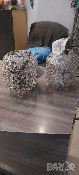 две нощни лампи с камъчета , снимка 1