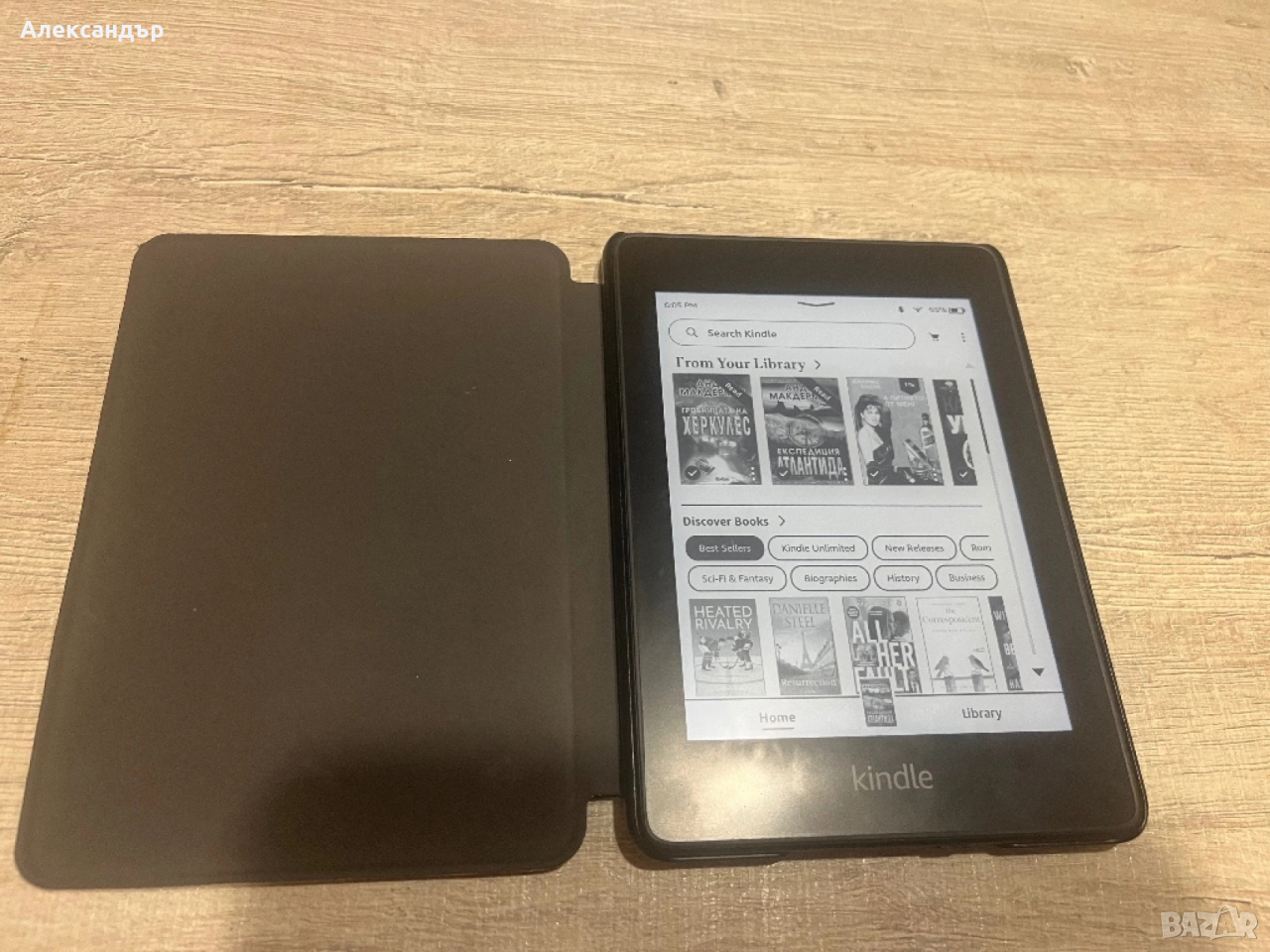 Четец Amazon Kindle Paperwhite Подсветка, 10th generation 2019, 8gb памет, с оригинален калъф , снимка 1