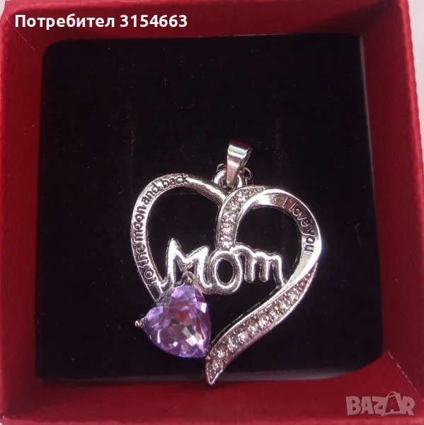 Колие с кристали Мама , снимка 1