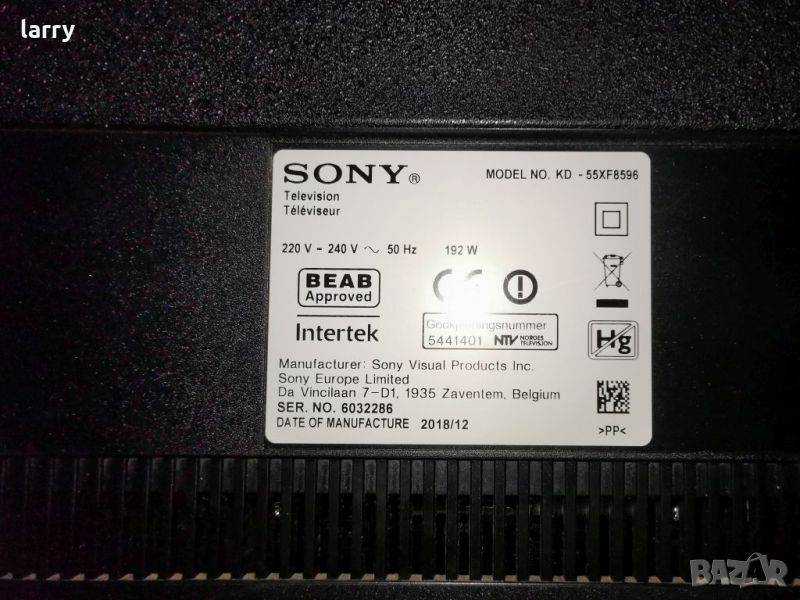 Телевизор Sony KD-55XF8596 55" на части, снимка 1