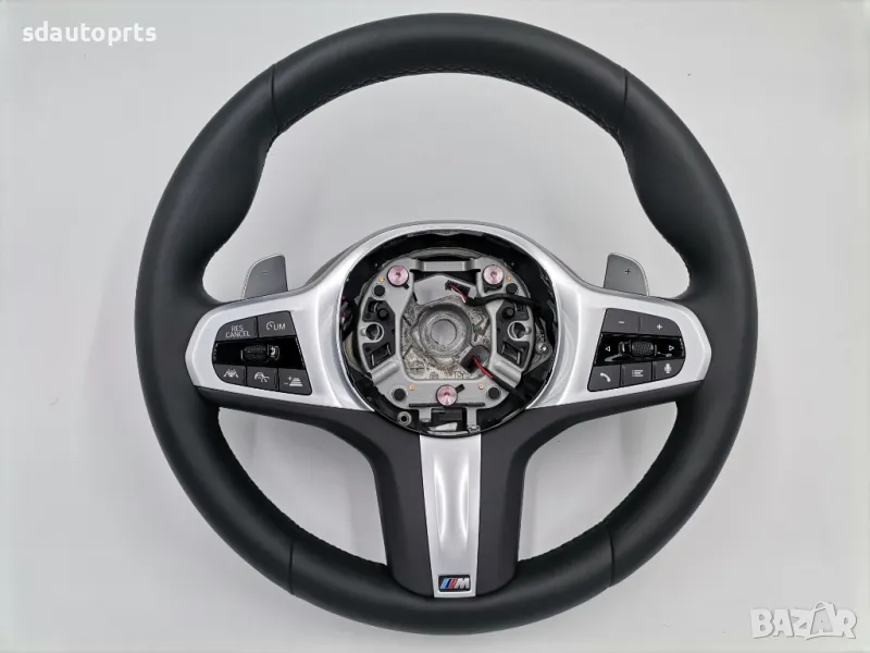 M Sport Черен Спортен Волан BMW 5 G30 G31 G38 6 G32 X3 G01 X4 G02, снимка 1