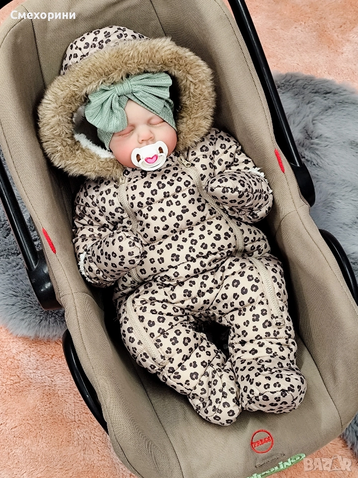 Нов зимен бебешки космонавт ескимос Fred & Flo за момиченце 1-3 месеца и ръст 62см, снимка 1