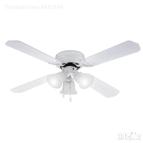 Вентилатор таванен 42'' Muhler MCF-4262W N, 55W, осветление - 1бр крушки, MDF, снимка 1