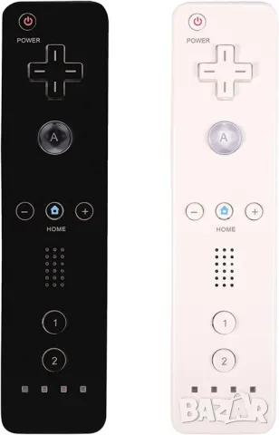 Nintendo Wii, Wii U remote 2бр контролери, бял и черен, снимка 2 - Аксесоари - 49033872