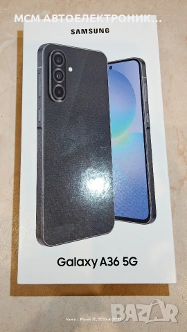 ЧИСТО НОВ 5G телефон SAMSUNG A36 , 128GB, RAM 6GB с 2г гаранция от A1 от 12.03.2026г - ЧЕРЕН ЦВЯТ, снимка 2 - Samsung - 54021023