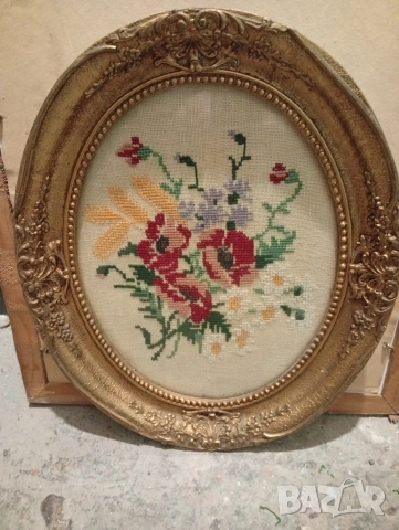 Бродерия в рамка , снимка 2 - Гоблени - 52706844