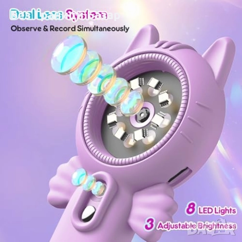 Нов Образователен микроскоп 500x с екран и LED светлини Играчка деца, снимка 3 - Образователни игри - 51770269