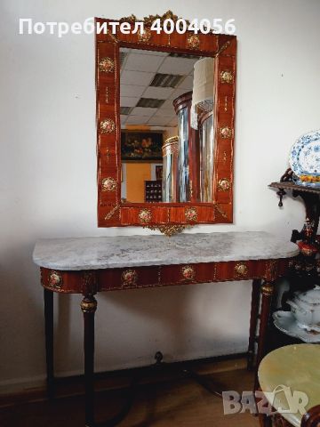 Конзола с огледало, снимка 2 - Антикварни и старинни предмети - 45241147