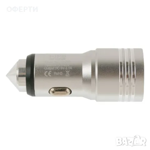 Зарядно за кола Silver 3.1A с 2 USB порта i-JMB арт No180367, снимка 2 - Друга електроника - 47017760