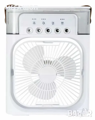 Преносим въздушен 3 в 1 охладител,овлажнител,вентилатор с LED резервоар за вода 600 мл., снимка 7 - Вентилатори - 50314587
