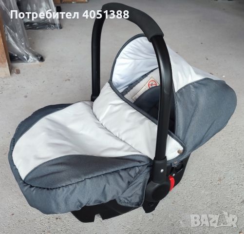 Бебешка количка 3в1 Zipp adbor цвят светло сиво/бяло, снимка 6 - Детски колички - 45555672