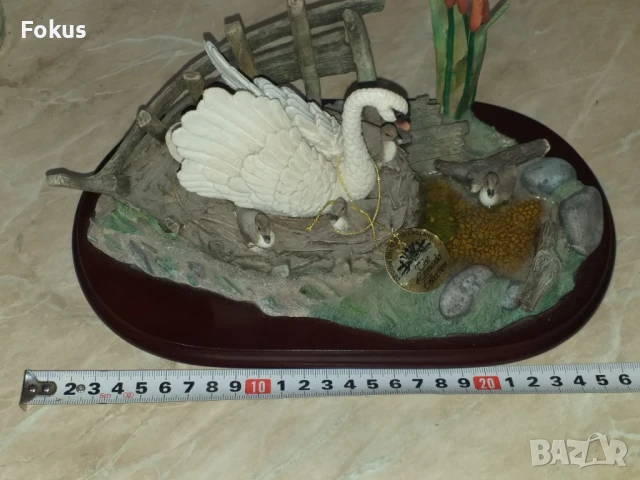 Страхотна красива статуетка фигура лебед на Leonardo, снимка 5 - Антикварни и старинни предмети - 50999141