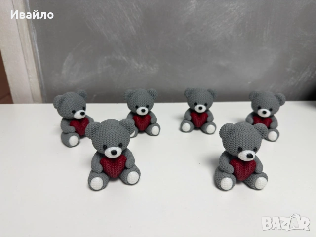 Плетено плюшено мече за Свети Валентин 3d принт., снимка 4 - Подаръци за жени - 53412413