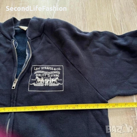 Levi Strauss Levi's Винтидж памучно яке от 80-те години с цип произведено в САЩ дамско размер M, снимка 6 - Якета - 53349679