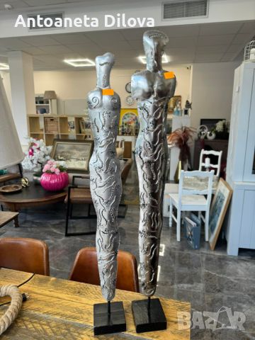 Метални статуетки - мъжка и женска, снимка 1 - Статуетки - 46073872
