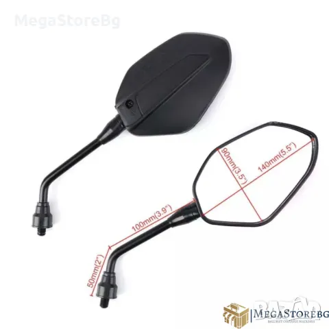 Огледала за мотор, мотоциклет - PA871 - Ф8/Ф10мм 2бр/к-т, снимка 2 - Аксесоари и консумативи - 49767187