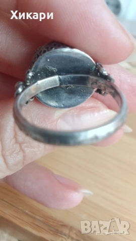 Сребърна брошка филигран/Сребърни пръстени, снимка 16 - Пръстени - 52042098