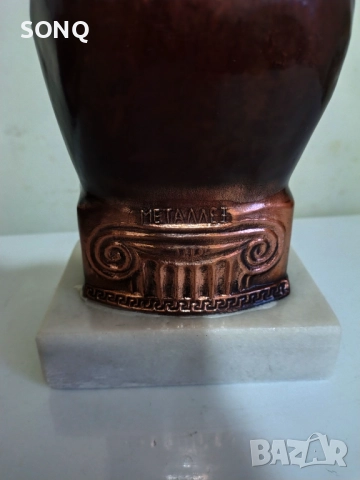 Страхотен Бронзов Бюст На Омир, снимка 7 - Антикварни и старинни предмети - 52634358