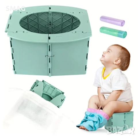 Сгъваемо детско гърне за пътуване Honey Baby, зелено_1247545