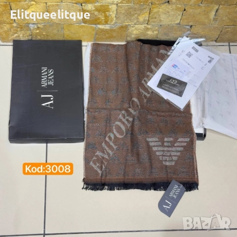 кашмирен шал emporio armani , снимка 10 - Шалове - 52415826