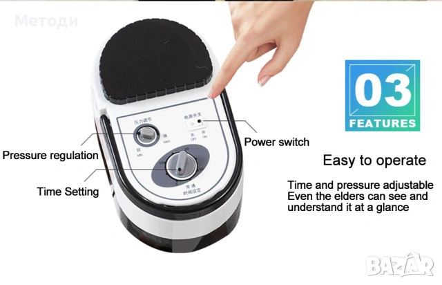 НОВ Комплект лимфопреса с 6 отделения - апарат за лимфен дренаж, снимка 5 - Медицинска апаратура - 54206289