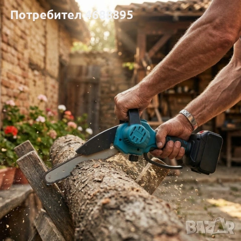 Акумулаторен верижен трион 8" / 6" (88VF) – комплект с 2 шини и 2 батерии, снимка 4 - Други инструменти - 53884642