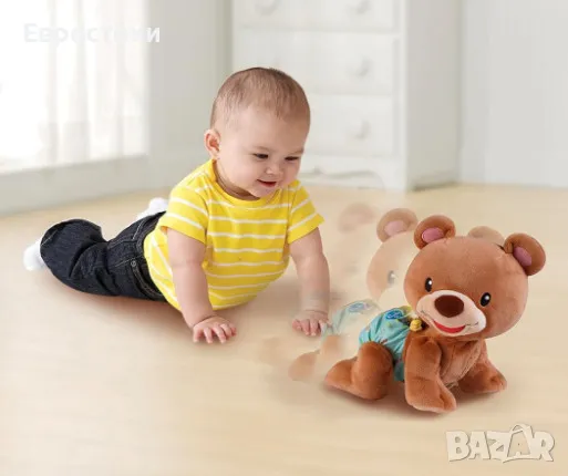 Интерактивна плюшена играчка VTech Baby Crawling with Me Teddy bear, снимка 2 - Плюшени играчки - 47154382