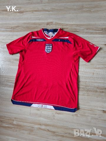 Оригинална мъжка тениска Umbro x England National Football Team / Season 08 (Away), снимка 2 - Тениски - 45820605