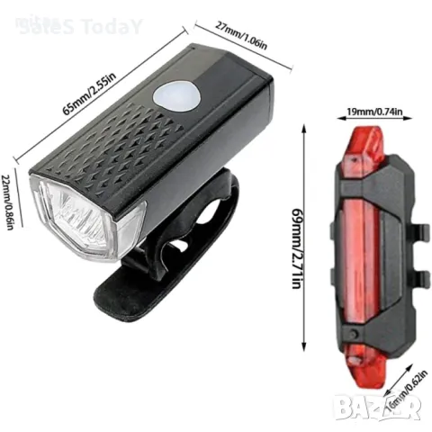 Фар и Стоп за велосипед, батерии