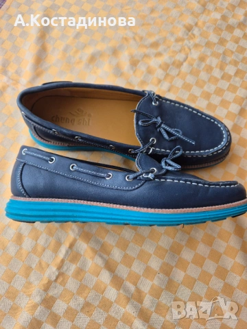 Дамски мокасини естествена кожа 39 номер, снимка 2 - Дамски ежедневни обувки - 53900142