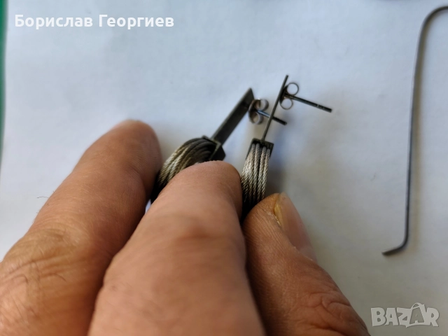 Обеци със сребро и метал, снимка 7 - Обеци - 52812256