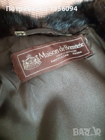 Палто от естествена кожа визон и кожа, снимка 3 - Палта, манта - 53939811