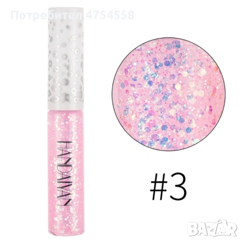 Блестяща брокатена очна линия с четка. , снимка 11 - Декоративна козметика - 53792524