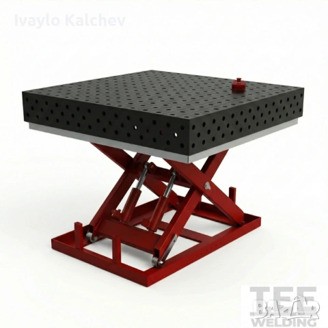 Заваръчна маса ProWeld 1500×1480х15 мм - хидравлична повдигаща система