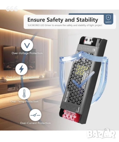 Димируемо LED захранване 12 V 300 W 25 A, снимка 6 - Друга електроника - 52949514