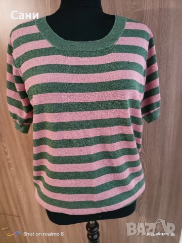 Блуза на райета и ламе