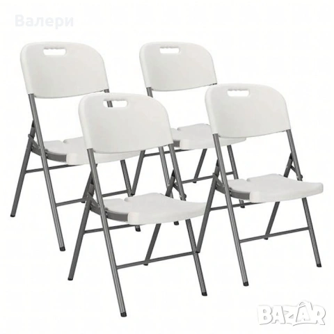 Комплект 4 броя сгъваеми кетъринг столове за градина и събития - удобни и издръжливи, снимка 5 - Градински мебели, декорация  - 53204599