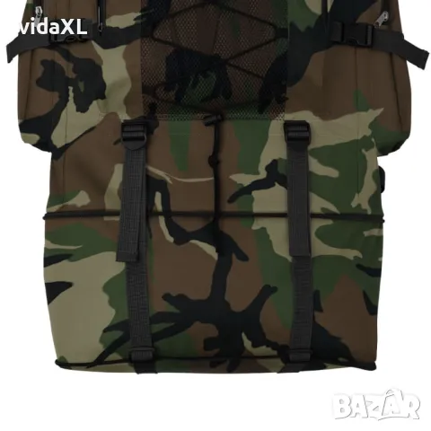 vidaXL Раница, стил "войнишка", XXL, 100 л, камуфлажна (SKU:91095), снимка 4 - Раници - 48301064