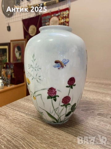 Порцеланова ваза Krister KPM Germany, ръчно рисувана, снимка 4 - Антикварни и старинни предмети - 52011349
