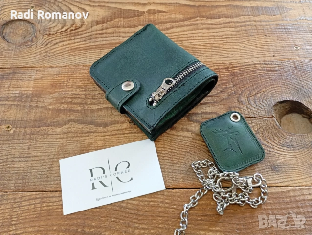 Ръчно изработен мъжки кожен портфейл , снимка 6 - Портфейли, портмонета - 52050088